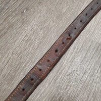 1 ONLY Thick Soft Nylon Lined Stirrup Leather *gc, clean, scrapes, creases, torn hole
