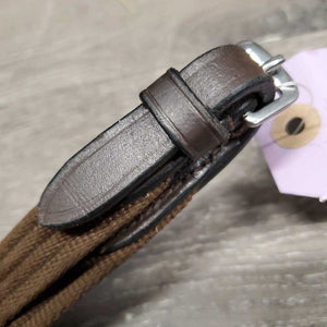Leather German Martingale, Cotton Web Reins, stopper *xc/like new