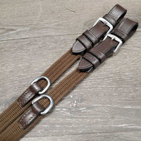 Leather German Martingale, Cotton Web Reins, stopper *xc/like new