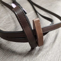 Leather German Martingale, Cotton Web Reins, stopper *xc/like new