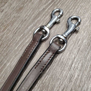 Leather German Martingale, Cotton Web Reins, stopper *xc/like new