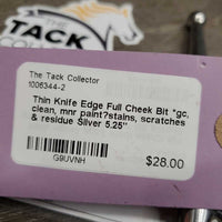 Thin Knife Edge Full Cheek Bit *gc, clean, mnr paint?stains, scratches & residue