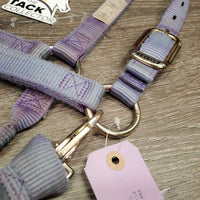 Thick Nylon Halter, adj, snap *gc/fair, v.faded, discolored & stained, frays, rubs
