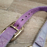 Thick Nylon Halter, adj, snap *gc/fair, v.faded, discolored & stained, frays, rubs
