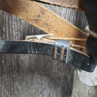 Studded Headstall, Curb Bit, Split Reins *gc/fair, dry, v.stiff, bent, older, cracks, rustNO throatlatch

