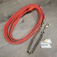 Nylon Web Lunge Line, 20" Nose Chain *gc, mnr dirt & stains, knotted, cut end
