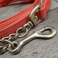 Nylon Web Lunge Line, 20" Nose Chain *gc, mnr dirt & stains, knotted, cut end
