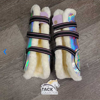 Open Front & Hind Boots, Fleece Lined, tabs *xc, clean, mnr rubs, scratches & hair