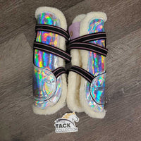 Open Front & Hind Boots, Fleece Lined, tabs *xc, clean, mnr rubs, scratches & hair
