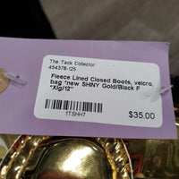 Fleece Lined Closed Boots, velcro, bag *new
