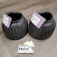 Pr Ribbed Rubber Bell Boots, velcro *vgc, mnr dirt, film & residue
