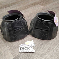 Pr Ribbed Rubber Bell Boots, velcro *vgc, mnr dirt, film & residue