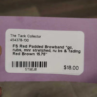 FS Rsd Padded Browband *gc, rubs, mnr stretched, ru bs & fading
