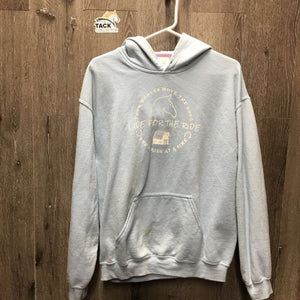 Sweatshirt Hoodie "Live For The Ride" *gc, pills, stains, clumpy