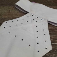 Stock Tie, attached Velcro Collar, Bling *xc
