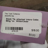 Stock Tie, attached Velcro Collar, Bling *xc
