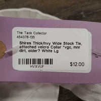Thick/hvy Wide Stock Tie, attached velcro Collar *vgc, mnr dirt, older?
