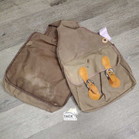 Nylon Saddle Trail Bags *gc/fair, clean, stains, rubs, scratches, faded, marks, bubbles
