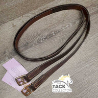 Wide Stirrup Leathers *gc, rubs, older, rust, xholes, crackles & cracks, dry
