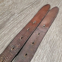 Wide Stirrup Leathers *gc, rubs, older, rust, xholes, crackles & cracks, dry