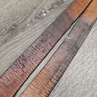 Wide Stirrup Leathers *gc, rubs, older, rust, xholes, crackles & cracks, dry