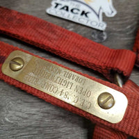 v.thick Soft Nylon Halter "Champ Nameplate" *gc, stains, clean, rubs, frays, older, faded
