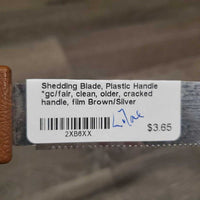 Shedding Blade, Plastic Handle *gc/fair, clean, older, cracked handle, film