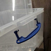 "Really Useful Box" 42L Clear Box & Lid & 2 "Super Stacker" Sm Box & Lids *vgc, clean, mnr marks & dusty