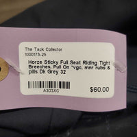 Sticky Full Seat Riding Tight Breeches, Pull On *vgc, mnr rubs & pills
