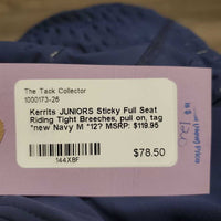 JUNIORS Sticky Full Seat Riding Tight Breeches, pull on, tag *new
