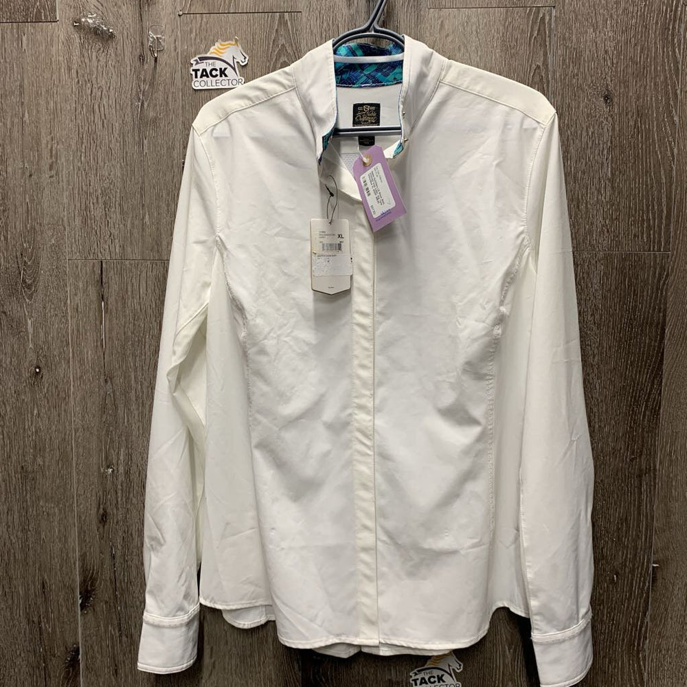 LS Show Shirt, attached snap collar, tag *new