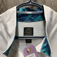 LS Show Shirt, attached snap collar, tag *new