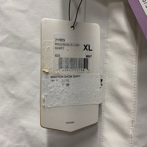 LS Show Shirt, attached snap collar, tag *new