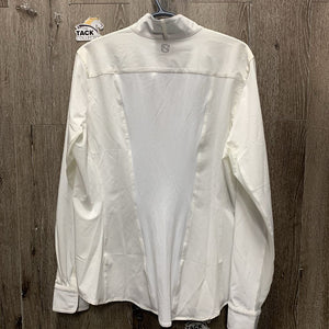 LS Show Shirt, attached snap collar, tag *new