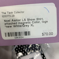 LS Show Shirt, attached magnetic Collar, tags *new
