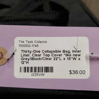 Collapsible Bag, Inner Liner, Clear Top Cover *like new
