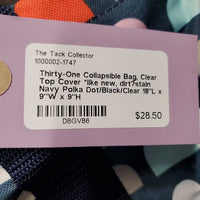 Collapsible Bag, Clear Top Cover *like new, dirt?stain
