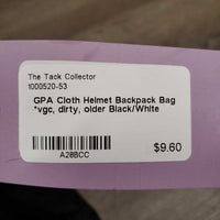 Cloth Helmet Backpack Bag *vgc, dirty, older