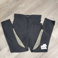 Ribbed Breeches *gc, older, edge rubs & pills, knee stains
