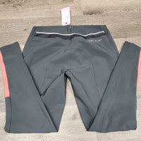 Euroseat Breeches, Mesh Thigh Pocket *gc, unstitched belt loop, peeling logo, loose stitching, rubs