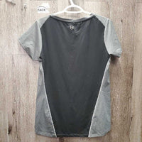 SS V-Neck Sun T Shirt, Mesh Back *vgc
