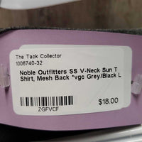 SS V-Neck Sun T Shirt, Mesh Back *vgc
