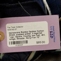 Cotton Sheet, padded wither, 0 legs/tail *vgc, repairs, fraying, mnr hair, dirt, snags, threads
