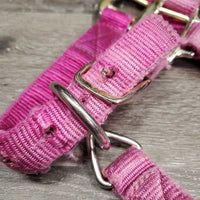 Thick Nylon Halter, snap, adj *gc/fair, v.faded, rubs, stains, frays, older, stiff
