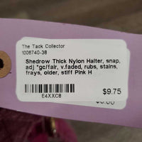Thick Nylon Halter, snap, adj *gc/fair, v.faded, rubs, stains, frays, older, stiff
