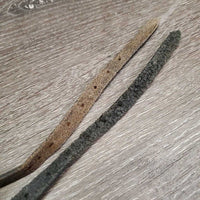 Pr Leather Spur Straps *gc, thin spots, rubs, missing keeper, clean, stiff
