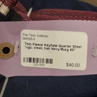 Thin Fleece Keyhole Quarter Sheet *vgc, clean, hair
