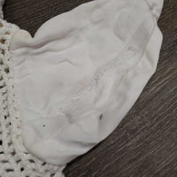 Crochet Fly Veil Ear Bonnet 2x Piping *gc, dingy, stains, v.curled edges, older
