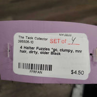 4 Halter Fuzzies *gc, clumpy, mnr hair, dirty, older
