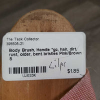 Body Brush, Handle *gc, hair, dirt, rust, older, bent bristles
